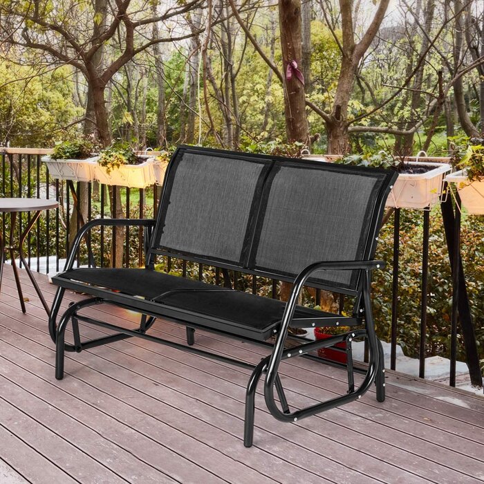 Red Barrel Studio® 2 Seats Outdoor Swing Glider Loveseat Chair
